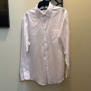 Geoffrey Beene Fitted White Dress Shirt